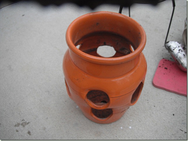 Empty strawberry pot