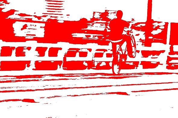 O homem e a bicicleta homem de bicicleta efeito limiar