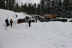 The parking lot is an Oregon Sno Park, and it is rather small, so be sure to carpool.