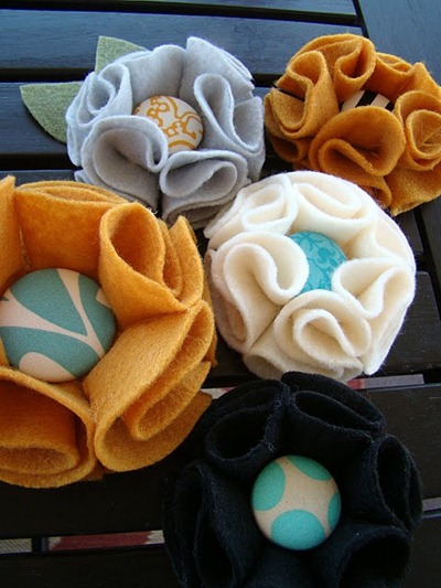 felt flowers tutorial
