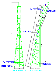 Typical details of “A” Frame Marine piling