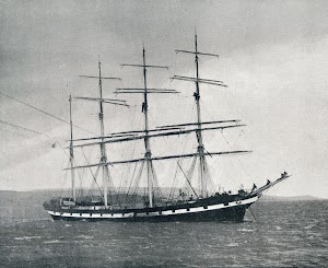 El AMA BEGOÑAKOA fondeado a la entrada del Clyde. De la revista VIDA MARITIMA. Año 1903
