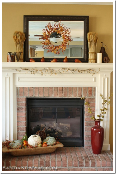 Fall Fireplace Mantel