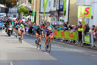 Sprint finish in Chudleigh is won by Ian Wilkinson of Team UK Youth