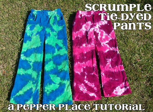 tie-dyed pants tutorial