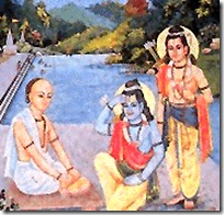 Tulsidas with Rama and Lakshmana