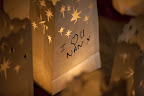 Candles are lit at the Rememberance Garden, in Spinningfields.