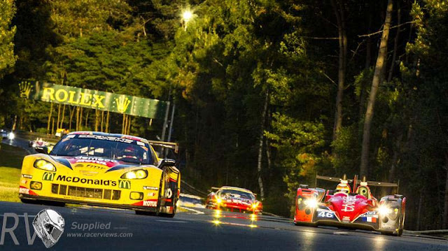 The Larbre Corvette leads the Thiriet by TDS Racing LMP2 car (PHOTO: Rolex / Jad Sherif) The Larbre Corvette leads the Thiriet by TDS Racing LMP2 car (PHOTO: Rolex / Jad Sherif)