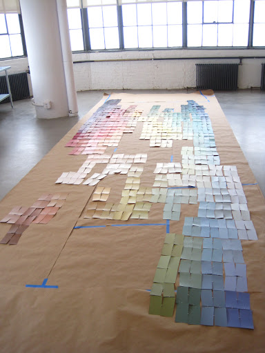 Then laid out the sets of four in the correct order.