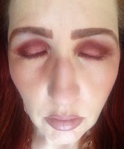 eyes closed facets of marsala palette
