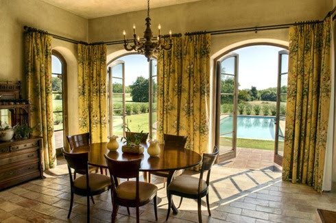 arch french door window treatments