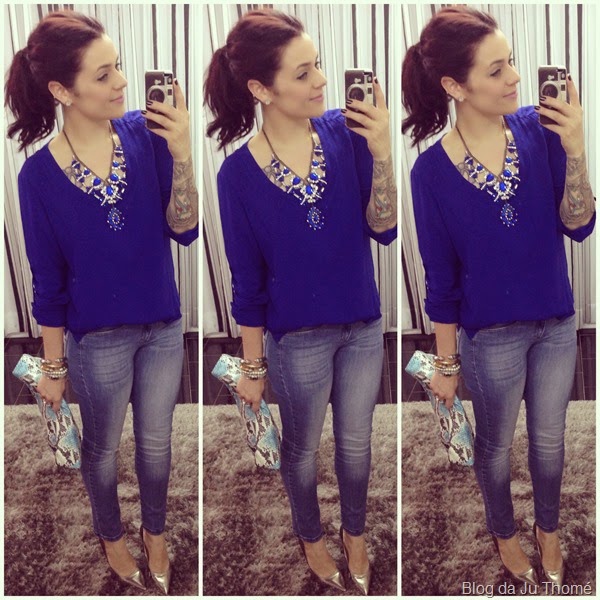 look jeans, scarpin prata e maxi colar (2) look jeans, scarpin prata e maxi colar (2)
