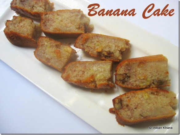 Eggless Banana Cake