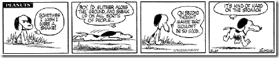 Peanuts 1955-08-29 - Snoopy as a snake