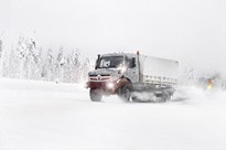 Winter testing at 30 degrees Celsius in the cold Scandinavian winter, still camouflaged: the new Mercedes-Benz Econic, new Unimog extreme off-roader and new Unimog implement carrier on test drives in Rovaniemi, the capital of Lapland Winter testing at 30 degrees Celsius in the cold Scandinavian winter, still camouflaged: the new Mercedes-Benz Econic, new Unimog extreme off-roader and new Unimog implement carrier on test drives in Rovaniemi, the capital of Lapland