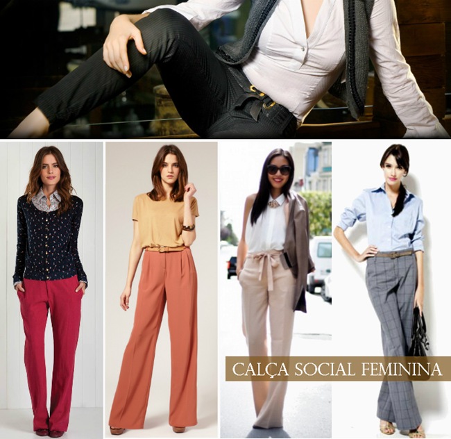 Calça social feminina para o trabalho: Modelos diferenciados para sair da monotonia. calça social feminina modelos1
