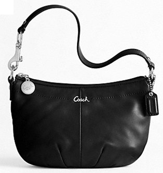 LEATHER PLEATED TOP HANDLE POUCH