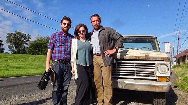 Arnold Schwarzenegger és Abigail Breslin az első Maggie forgatási fotón