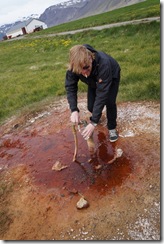 Bjorn, our guide, at Olkelduvatn mineral spring