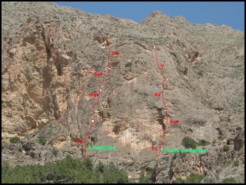 Croquis Redovan - La Pancha - X Capitulos 160m 6a y Todos los Santos 150m 6a (Vison) Croquis Redovan - La Pancha - X Capitulos 160m 6a y Todos los Santos 150m 6a (Vison)