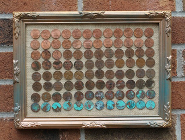 ombre penny art diy tutorial