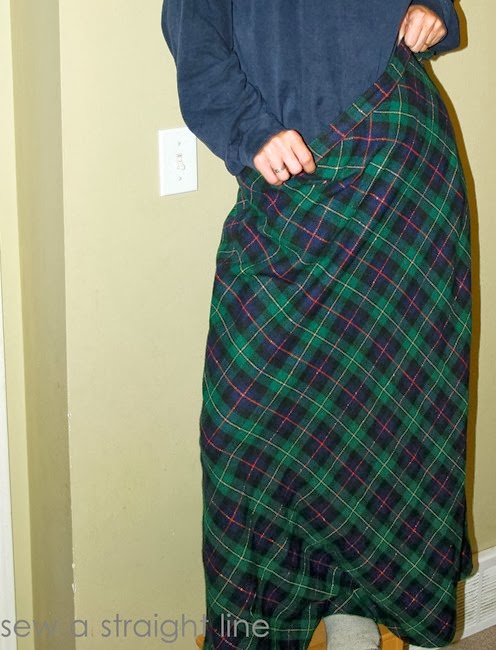 wool plaid skirt refashion sew a straight line-1 wool plaid skirt refashion sew a straight line-1