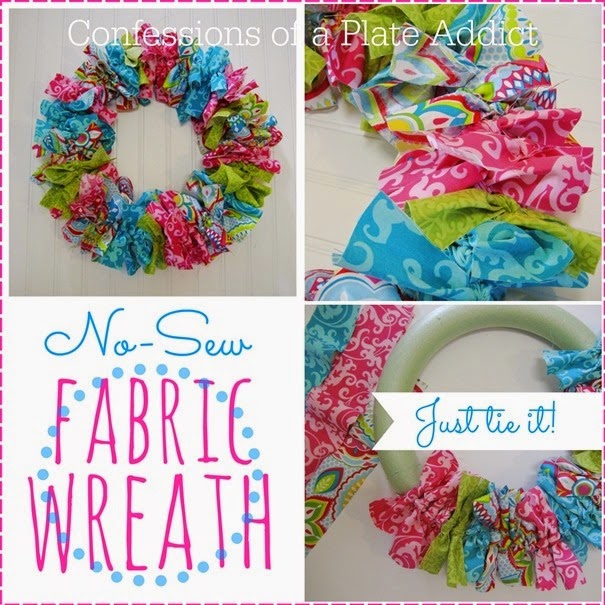 CONFESSIONS OF A PLATE ADDICT No-Sew Fabric Wreath
