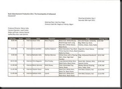 production sched