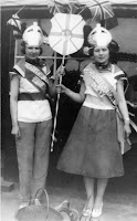 Gwen Greenough and Joyce Tyler [later Esplin]
At Prospect House - working for the Pilgrim family at the time