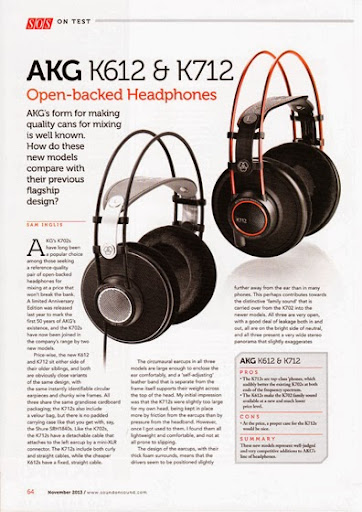 AKG | K612 PRO & K712 PRO headphones | Sound On Sound magazine review