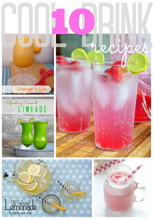 10 Cool Drink Recipes #gingersnapcrafts #linkparty #features
