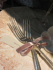 Stamped forks for the bride and groom