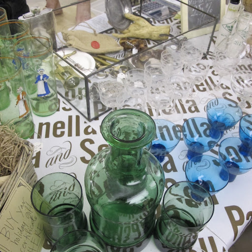 Colorful and beautiful glassware from Pasanella and Son, Vintners.
