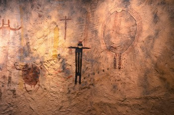 inside the visitor center at Seminole Canyon