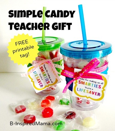 cup filled with lifesavers and smarties candy teacher appreciation gift