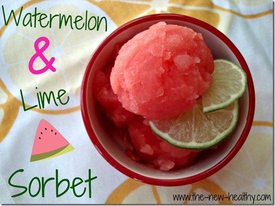 summery watermelon and lime sorbet 