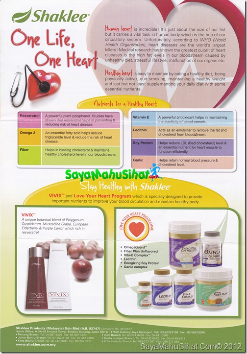 One Life One Heart Shaklee One Stop Centre