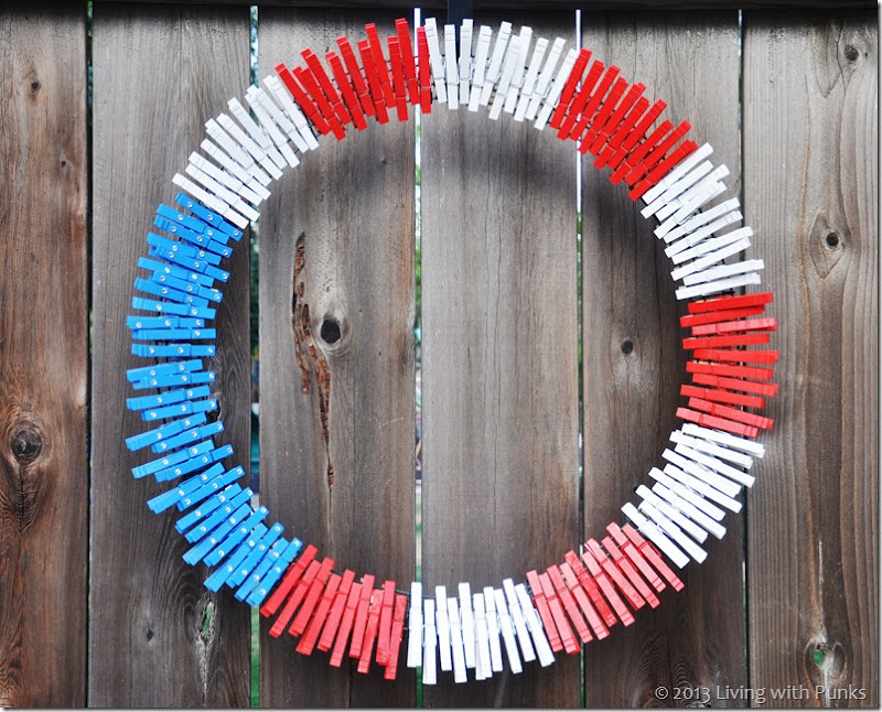 Stars and Stripes Clothespin wreath