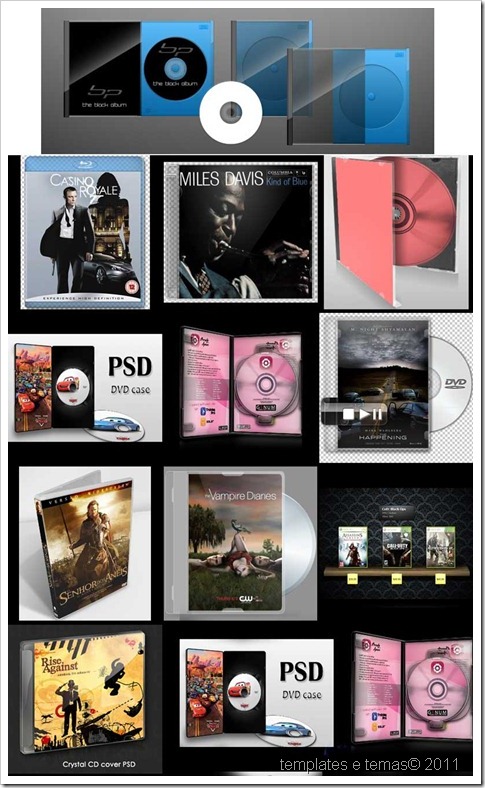Template PSD capa de DVD,Cd e Bluray