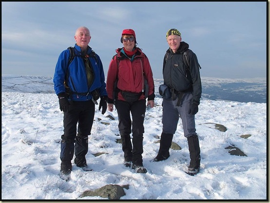 Alan, Barbara and Martin, on Top of Leach, 474 metres