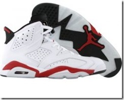 retro jordan 6 white and red size 12