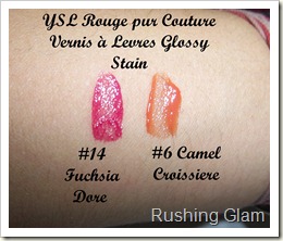 YSL Glossy Stain No. 6 and No. 14 (5)