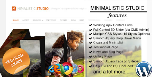 Minimalistic Studio - Premium Wordpress Theme - Business Corporate