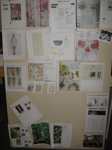 Here's our inspiration/planning board.