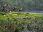 Looking back at the thyme terrace, you see these two rocks much differently than you did when you approached from the other side, and from when you were actually near them.