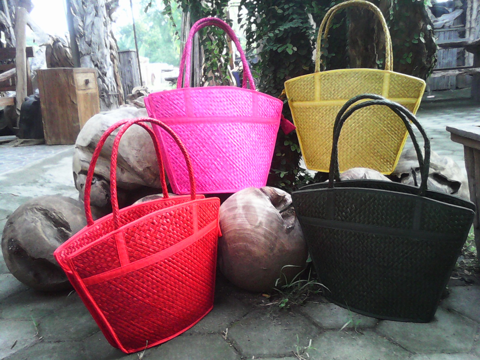 Tas Etnik Jogja (Nararya Ethshop): Tas Anyaman Tikar Pot Polos