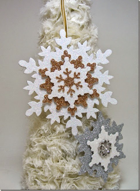 LeAnne Pugliese WeeInklings Paper Players 225 Glimmer Paper Snowflake Ornaments Stampin Up