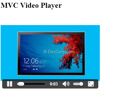 mvc-html5-play-video