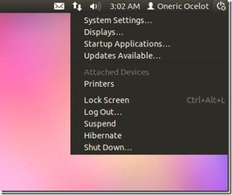 Botón Power - Menu de Ubuntu 11.10
