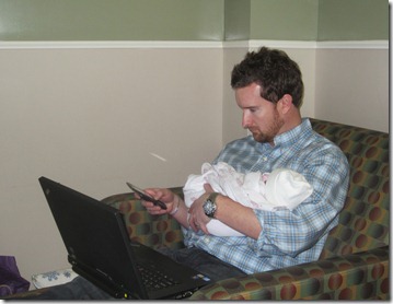 Daddy already learning to multi-task